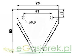 Nożyk dolnonacinany DIN80  RADURA
