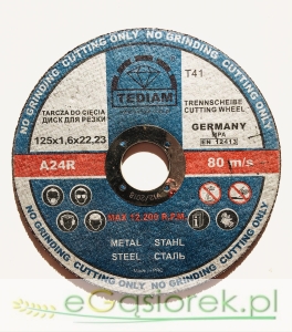 Tarcza 125x1,6x22,23 TEDIAM