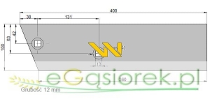 Płoza krótka zam PR/72 Unia stal borowa Waryński