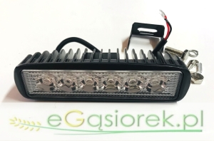 Lampa robocza diodowa prostokątna 6 led x 3W