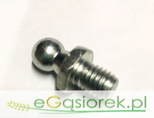 Sworzeń kulowy M6 dł gw 12mm mocowania sprężyny,