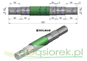 Wałek hartowany 221948008 2219480020 Fi-35mm