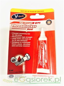 Klej do nakrętek i śrub mocny 871 6ml