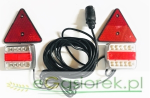 Zestaw lamp tylnych diodowych na magnes 2x10 led