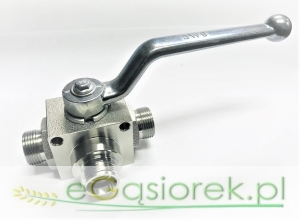 Zawór kulowy hydrauliczny 3-drogowy M 18x1,5