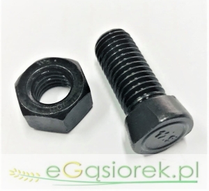 20-śruba płużna oval M12x34 12.9 z nakrętką