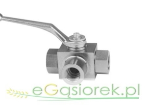 Zawór hydraliczny kulowy 3-drogowy 1/2"BSP