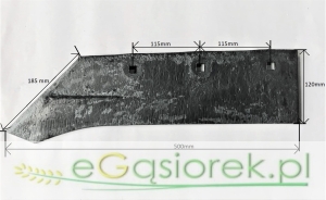 Lemiesz wzmocniony 3-otw. Pług zagon. 2 i3-skibow