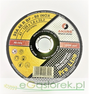 Tarcza 125x2,5x22 płaska do przycinania stai Inox