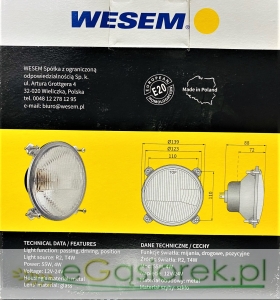 Element optyczny reflektora MF/Ursus fi 139 mm