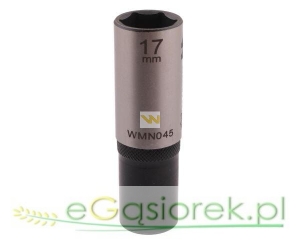 Nasadka sześciokątna 1/2". 17 mm. długa. CrV50BV30