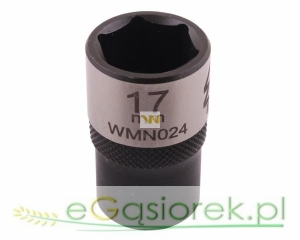 Nasadka sześciokątna 1/2". 17 mm. CrV50BV30.