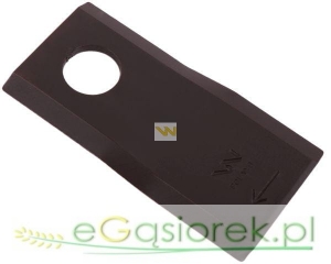 Nożyk kosiarka prawy 105x48x4mm otwór 19