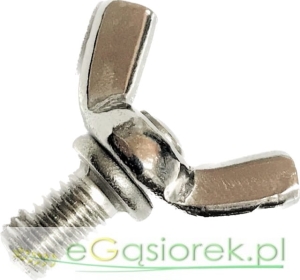 Śruba skrzydełkowa M 6x10 mm A2 stal nierdzewna