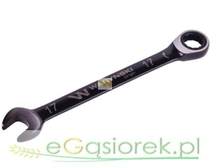 Klucz płasko-oczkowy 17 mm z grzechotką Waryński