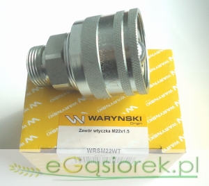 Zawór wtyczka M22x1,5 skręcane (50490030)Waryński