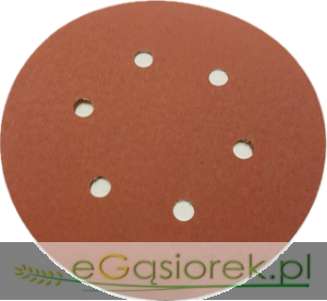 INDASA Tarcza na rzep RED-LINE 6 otw. 150mm P400