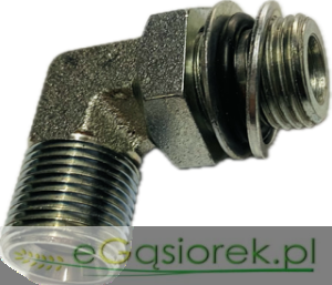 Kolanko BB 3/8"BSP-M16x1,5;  M16x1,5-GRODZIOWE