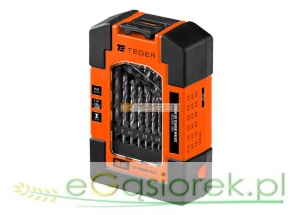 Zestaw wierteł do metalu - HSS (DIN 338) 19 SZT.