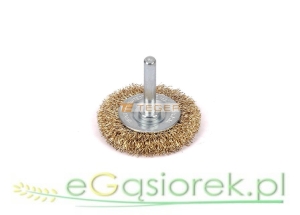 Szczotka tarczowa z trzpieniem - drut falowany