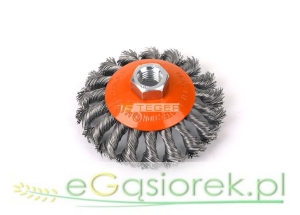 Szczotka tarczowa z nakrętką - drut skręcany M14/1