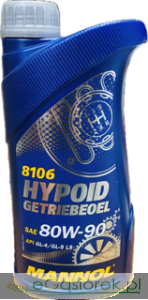 Olej Mannol Hypiod LS SAE 80W-90 API: GL-4/GL-5