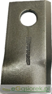 Nożyk kosiarki rotacyjnej lewy 96x48x4 mm otwór O