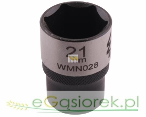 Nasadka sześciokątna 1/2". 21 mm. CrV50BV30.