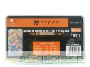 Zestaw koszulek termokurczliwych z cyną MIX 50 szt