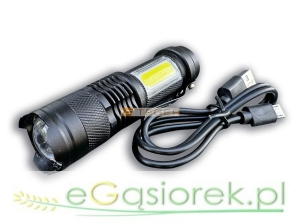 Latarka kompaktowa LED COB aluminiowa obudowa