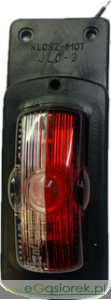 Lampa obrysowa na gumie biało-czerwona
