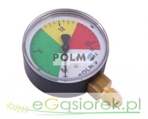 Manometr suchy M63 0-16 bar gwint M12x1.5 dolne