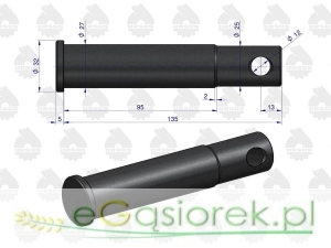 Sworzeń widłaka zaczepu polowego C-330 C-360