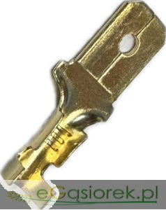 Końcówka konektor męski 6,3mm/0,5-1,0mm2 krótki