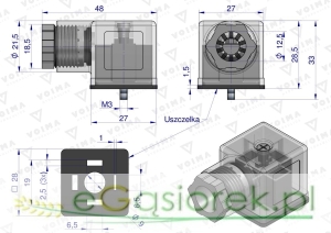Wtyczka elektryczna W-WTYKVDC 12V 24V (SP666)