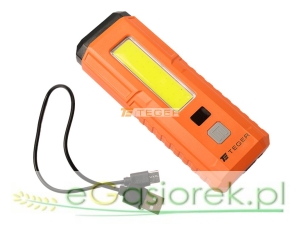 Latarka uniwersalna LED COB,ładowana USB z funkcją