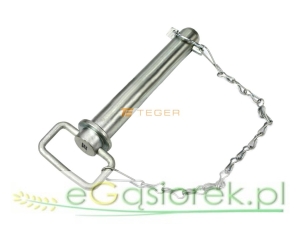 Sworzeń zaczepu z zawleczką i łańcuchem 30x183x221