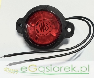 Lampa obrysowa tylna, jednofunkcyjna, 12V-24V +
