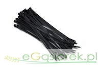 Opaski kablowe, czarne 3,6 x 200 mm 