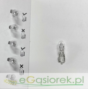 Żarówka 12V1,2W W2x4,6D całoszklana