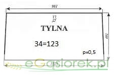 Szyba tylna Ursus C-360 Sokółka