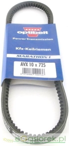 Pas klinowy uzębiony AVX 10x725 mm